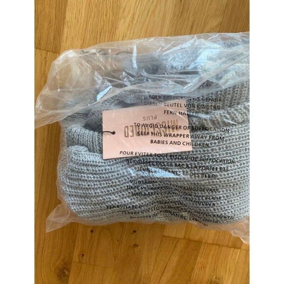 Missguided NWT Neutral Cropped Turtleneck Crochet Knit Sweater Preppy Fall Chic - Picture 7 of 7